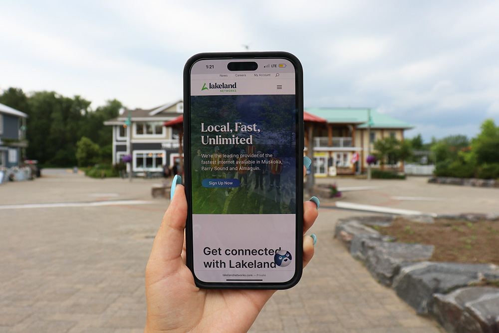 Lakeland website on phone screen